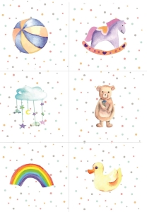 Zestaw paneli na kostkę sensoryczną Zabawki wersja chłopięca 28x42cm 