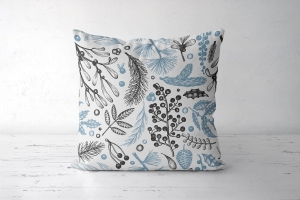 Panel poduszkowy świąteczny Jemioła szara