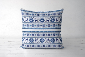 Panel poduszkowy świąteczny Sweterek niebieski