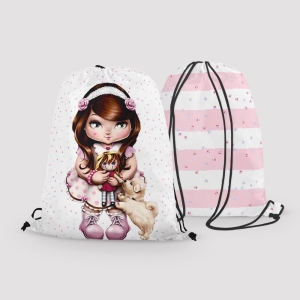 Panele przód/tył na worek Laleczka , dziewczynka 2