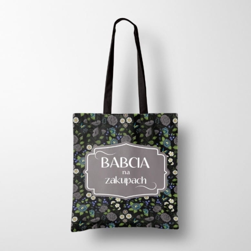 babcia na zakupach szara torba