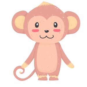 Panel maskotkowy Małpka