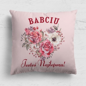 Babciu jesteś najlepsza - panel poduszkowy z weluru
