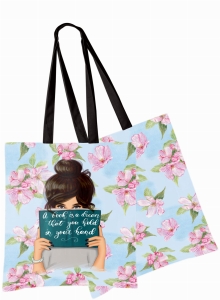 Panel- tkanina na torbę Book Mom / Book Girl 03