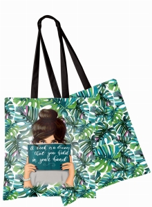 Panel- tkanina na torbę Book Mom / Book Girl 01