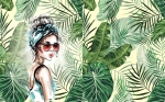 Panel- tkanina na torbę Jungle Girl 01