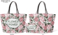 Flower power / kwiaty- zestaw paneli na dużą torbę i kosmetyczkę (id: 3526)