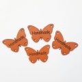 Naszywka z ekoskóry Motyl "Handmade"