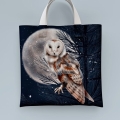 Winter 02 sowa - panel - tkanina na torbę