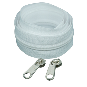 Taśma suwakowa 5mm spiralna biała 