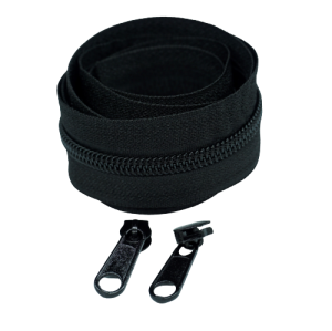 Taśma suwakowa CZARNA 3mm z kordem (wzmacniana)