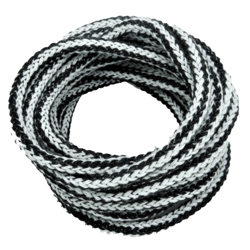 sznurek 5mm czarno-biały melanż