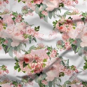 Bukiety peonie na bieli