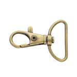 Karabińczyk 25mm stare złoto rybka