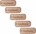 Metki z ekoskóry HANDMADE beż 5szt
