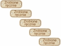 Metki z ekoskóry ZROBIONE RĘCZNIE krem 5szt