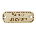 Naszywka z ekoskóry "Sama uszyłam"
