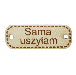 Naszywka z ekoskóry "Sama uszyłam"