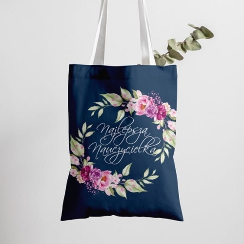 Najlepsza nauczycielka - panel na torbę dla nauczycielki