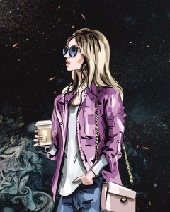 Kobieta 03 - panele - tkanina na torbę