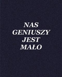 Nas geniuszy jest mało  - panele - tkanina na torbę  