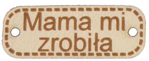 Naszywka z ekoskóry "Mama mi zrobiła