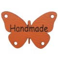 Naszywka z ekoskóry Motyl "Handmade"