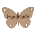 Metki z ekoskóry HANDMADE MOTYL beż
