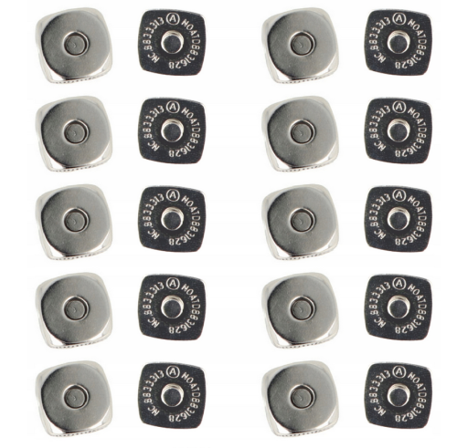 Zapięcia magnetyczne kwadratowe 10szt