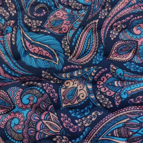 Tkanina wodoodporna drukowana pikowana - Paisley