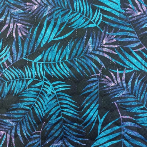 Tkanina wodoodporna drukowana pikowana - Tropikalne liście