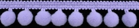 Taśma z pomponikami LILA jasny fiolet