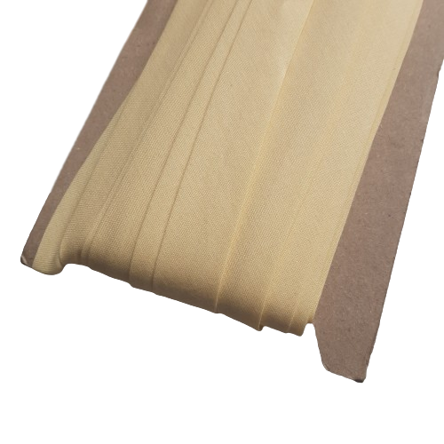 Lamówka bawełniana 18mm - 20 mb - ŻÓŁTA zaprasowana