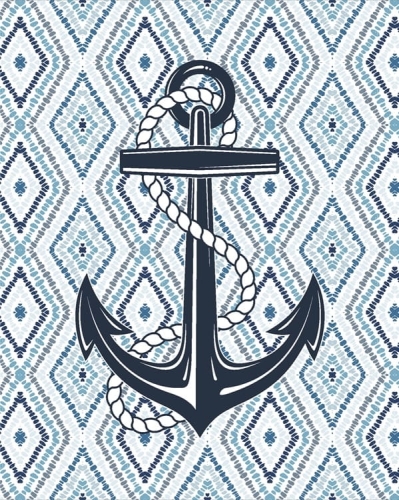 Kotwica - panele - tkanina na torbę 40x50