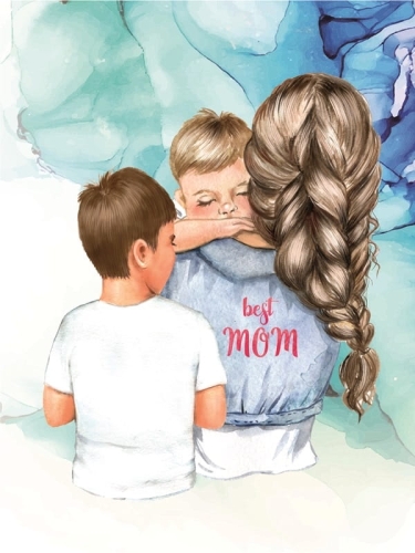 Best Mom : 3 dzieci - panel na torbę  BM14