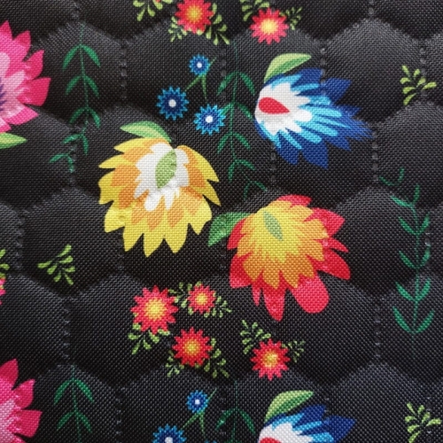 Tkanina wodoodporna drukowana pikowana - FOLK ŁOWICKI (