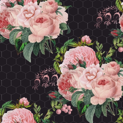 Panel 50x50cm wodoodporny pikowany - BUKIETY