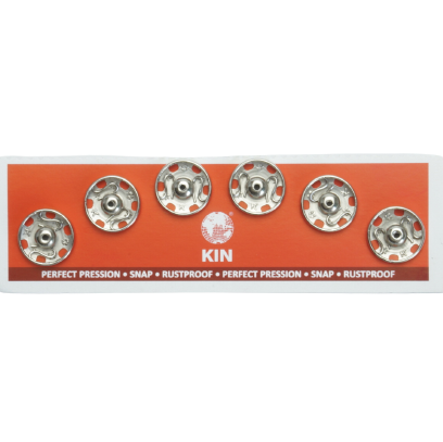Zatrzaski 16mm / napy do przyszywania srebrne 6szt