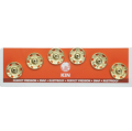 Zatrzaski 16mm / napy do przyszywania złote 6szt