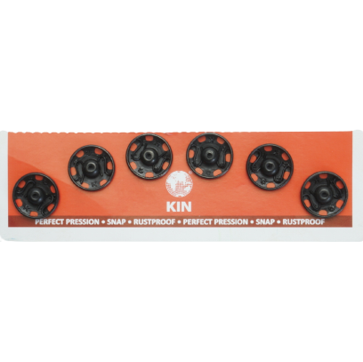 Zatrzaski 16mm / napy do przyszywania czarne 6szt