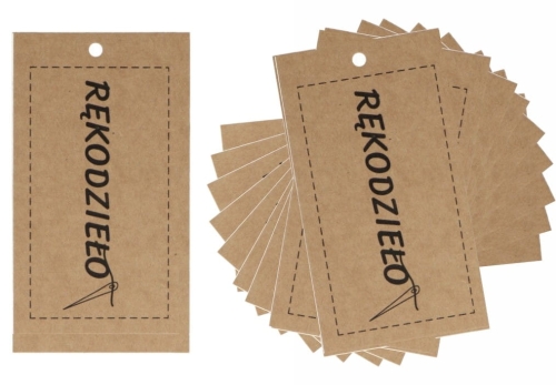 Etykiety kartonowe eko kraft 10szt - RĘKODZIEŁO