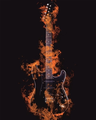 Gitara elektryczna - panele - tkanina na torbę