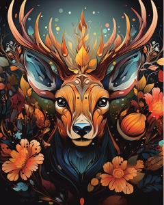 Jeleń - panel - tkanina na torbę 