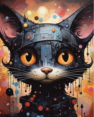 Kot - panel - tkanina na torbę