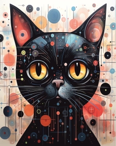 Kot - panel - tkanina na torbę 