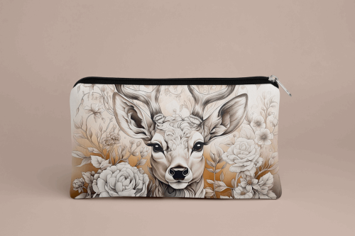 Panel- tkanina na kosmetyczkę przód i tył Jeleń