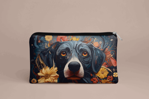 Panel- tkanina na kosmetyczkę przód i tył Pies