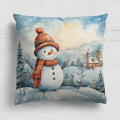 Panel poduszkowy świąteczny Zimowa akwarela Bałwanek