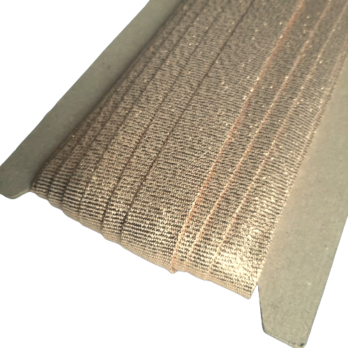 Lamówka brokatowa 18mm - 20 mb - ZŁOTA zaprasowana