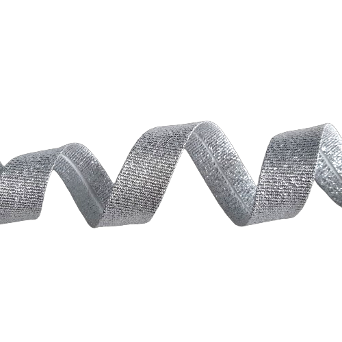 Lamówka brokatowa 18mm - 1mb - SREBRNA zaprasowana